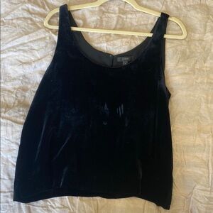 J. Crew Black Velvet Tank Top